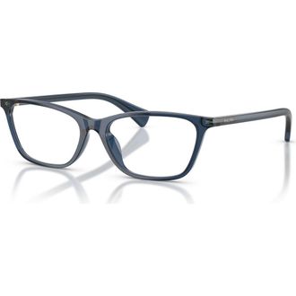 Ralph Lauren 55mm Rectangle optical glasses in Blue at Nordstrom
