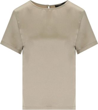 Max Mara Zona Blouse - Dames - Blouses - Beige - XS - Polyester - Overhemden