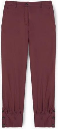 Motivi Broeken, Dames, Paars, 2Xs, Katoen, Broek met boord in poplin