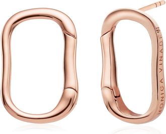 Monica Vinader Rose Gold Alta Capture Stud Earrings