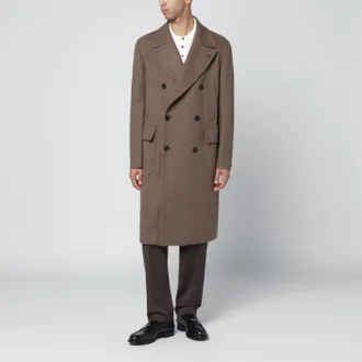 Tagliatore Cappotto doppiopetto color taupe in misto lana