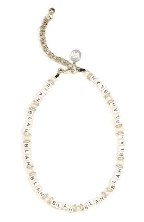 Venessa Arizaga Blah Blah Blah Necklace in White at Nordstrom