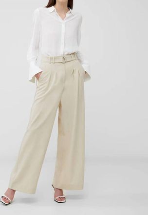 French Connection Everly Suiting Trouser In Oyster Gray