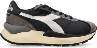 Diadora Mercury Elite panelled sneakers - unisex - Fabric/Suede/Rubber/Fabric/Leather - 6.5 - Black