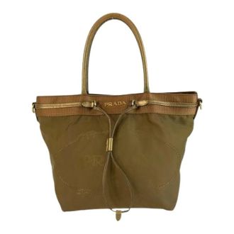 Prada Bolso Tote Pre-owned de Nailon Jacquard Tessuto - Pre-owned - Mujer - Verde - ONE SIZE
