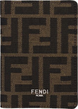 Fendi Portadocumenti Uomos Tessuto Marrone