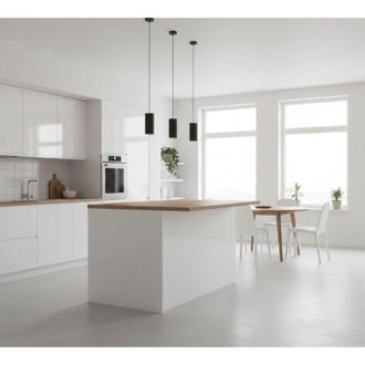 Dmora Isola da Cucina - Modulabile 2 Ripiani, Bianco Lucido, -, 125x90x90h cm Gornov