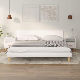 vidaXL Mesitas De Noche 2 Unidades Color Blanco 40x35x47 Cm Vidaxl