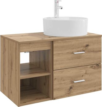 vidaXL Juego De Muebles De Ba&ntilde;o 2 Uds. Roble Artisan Vidaxl
