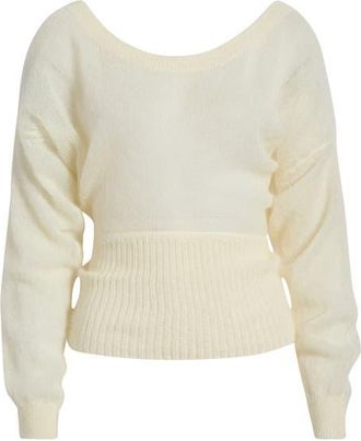 Solid & Striped The Dora Long Sleeve Knit Top in Dansih Butter at Nordstrom, Size X-Small