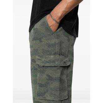 Daily Paper Clothing Camo Cargo Shorts - Green
