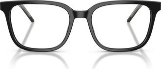 Emporio Armani 52mm Square Optical Glasses in Shiny Black /Demo Lens at Nordstrom