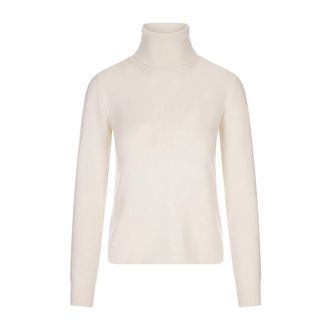 Max Mara Educata Turtleneck - Dames - Coltruien - Wit - L - Wol - Truien & Vesten