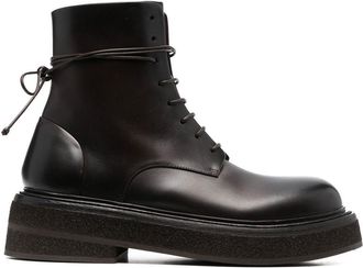Mars&egrave;ll Zuccone leather combat boots - men - Calf Leather/Calf Leather/Rubber - 39 - Brown