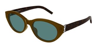 Saint Laurent SL M148 005 Womens Sunglasses Brown Size 54 - Free RX Lenses - Free RX Lenses