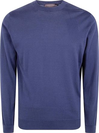 FILIPPO DE LAURENTIIS Round-neck Truien - Heren - Ronde hals truien - Blauw - XL - Truien & Vesten