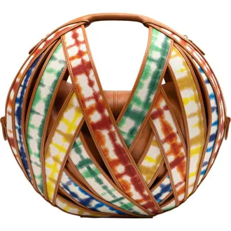 Perrin Paris Le Panier Linen Handbag in Tie-Dye Multicolor at Nordstrom