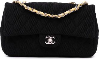 Chanel Borsa a spalla Classic Flap media in rete 2009-2010 - Nero