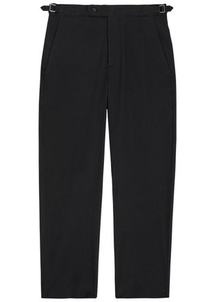 Bode Straight-leg Seersucker Trousers - Navy - 36 (W36 / XL)