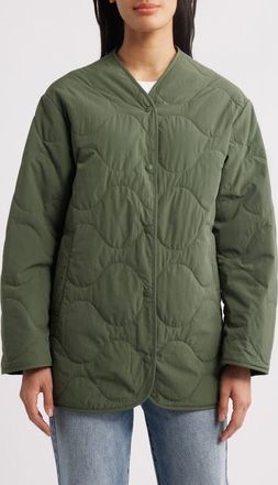 Save The Duck Bubble Water Repellent Quilted Jacket in Thyme Green at Nordstrom, Size 1