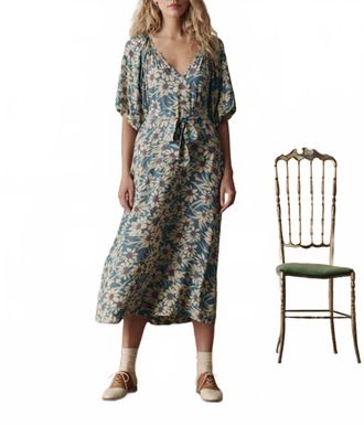 The Great. The Fairground Dress In Blue Scattered Bloom