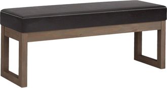 Simpli Home Milltown 44In Contemporary Rectangle Large Ottoman Bench