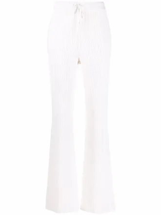Alberta Ferretti Pantaloni svasati a coste - Bianco