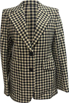 Victoria Beckham Houndstooth Tweed Blazer in Multicolor Polyamide