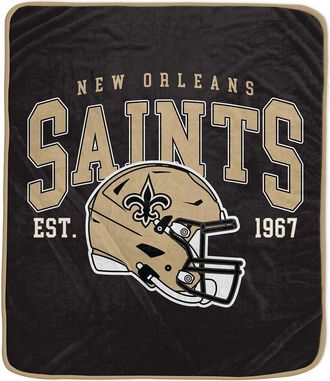 Pegasus Sports New Orleans Saints Nfl Team Vintage Helmet Fleece Throw