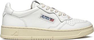 Autry Medalist Leather Sneakers White Heel Tab