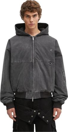 Represent Hooded Bomber Jacket - Heren - Bomber jackets - Grijs - L - Katoen - Jassen