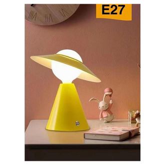 Trade Shop Trade Shop Traesio - Trade Shop - Lampada Da Tavolo Decorativa Con Paralume A Cappello Orientabile Lume E27 D13 - Amarillo