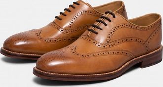 Oliver Sweeney Mens Oliver Sweeney Aldeburgh Mens Leather Brogue - Dark Tan - Brown - Size: 11