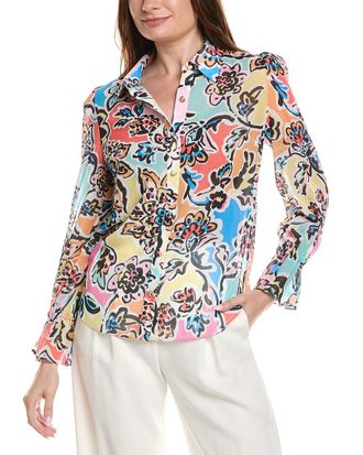 Milly Lacey Rainbow Oasis Blouse