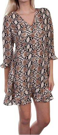 Scully Python Print Dress In Grey/multi