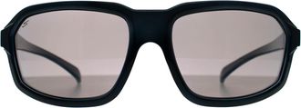 Serengeti Eyewear Wrap Mens Shiny Dark Blue Spray on Milky Saturn Polarized Smoke Hext - One Size