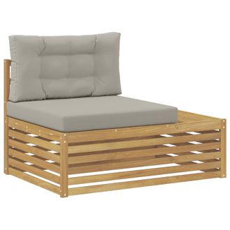 vidaXL Sof&aacute; De Esquina Exterior Con Coj&iacute;n Blanco 115 X 83 X 73 Cm Vidaxl