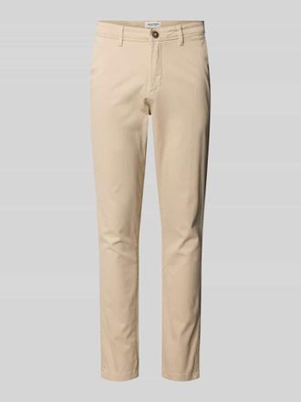 Jack & Jones Jack & Jones Slim Fit Stoffhose mit Ges&auml;&szlig;taschen Modell Marco in Beige, Gr&ouml;&szlig;e 28/32