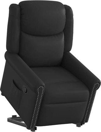 vidaXL Vidaxl - Sill&oacute;n Reclinable Vertical De Cuero Sint&eacute;tico Negro Brillante