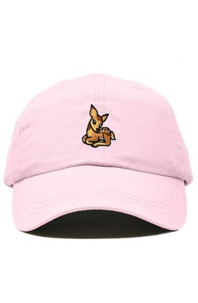 Dalix Fawn Embroidered Outdoor Cap in Washed Pink at Nordstrom