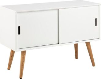 AC Design Furniture 60602 Credenza Mariela, Ante 2 Pezzi, Legno, Bianco, 100 x 38 x 69,5 cm - Ac Design Furniture