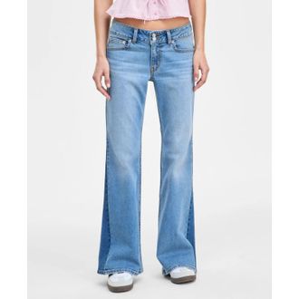 Levi's Superlow Flare Jeans Womens Rough Shot Denim Cotton Stretch PALL539