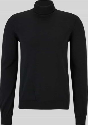 HUGO BOSS Regular Fit Rollkragenpullover aus Merinowolle Modell SAN THOMAS in Black, Größe XXL