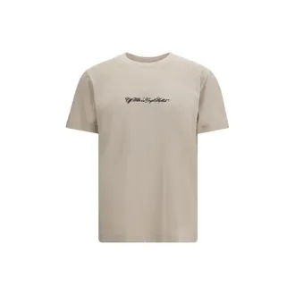 Off-white Beige Cotton Mens T-Shirt