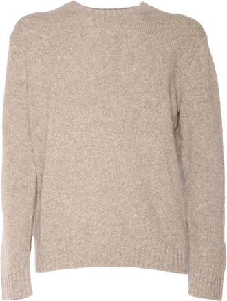 Ballantyne Donegal Trui met Ronde Hals - Heren - Ronde hals truien - Beige - XL - Wol - Truien & Vesten