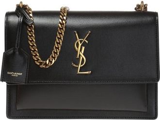 Saint Laurent Black Sunset Chain Bag