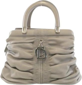 Dior Pre-owned Vintage Leren Handtas - Dames - Vintage Handtas - Grijs - ONE Size - Leer - Vintage
