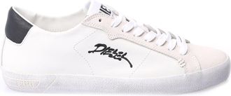 Diesel Mens S-Leroji Low Trainers in White Leather - Size UK 11.5