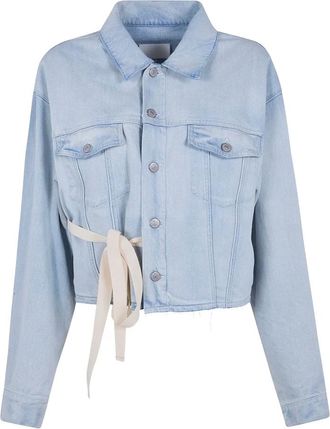 Maison Margiela Cropped Denim Jacket - Dames - Spijkerjassen - Blauw - S - Denim - Jassen