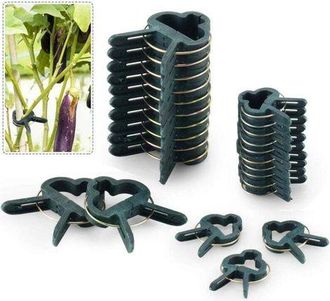 OEM 80 Clips Y Ataduras Ajustables Para Plantas De Jard&iacute;n, Vides Y Hortalizas (40 Grandes Y 40 Peque&ntilde;os)